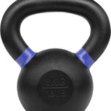 Yes4All Powder Coated Cast Iron Competition Kettlebell With Wide Handles & Flat Bottoms – 4, 6, 8, 10, 12, 14, 16, 20, 24, 32, 40kg