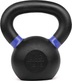 Yes4All Powder Coated Cast Iron Competition Kettlebell With Wide Handles & Flat Bottoms – 4, 6, 8, 10, 12, 14, 16, 20, 24, 32, 40kg