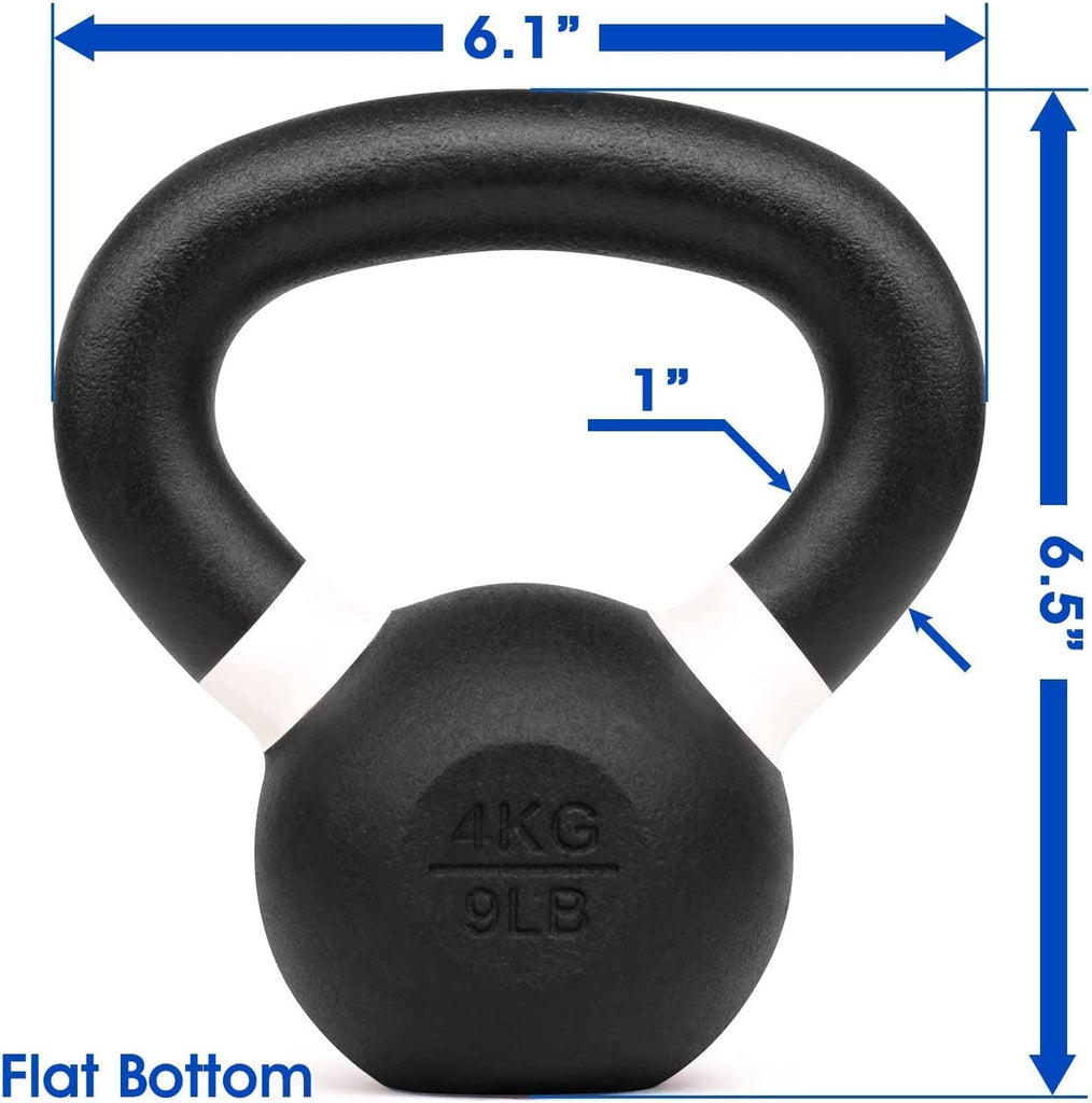 Yes4All Powder Coated Cast Iron Competition Kettlebell With Wide Handl ...