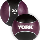 York Barbell Rubber Medicine Balls - 6 - 20 LBS