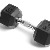 YORK RUBBER HEX DUMBBELL - 25 LBS