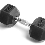 YORK RUBBER HEX DUMBBELL - 35 LBS