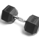 YORK RUBBER HEX DUMBBELL - 40 LBS