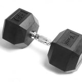 YORK RUBBER HEX DUMBBELL - 65 LBS