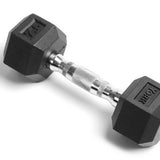 YORK RUBBER HEX DUMBBELL - 7.5 LBS