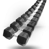 YORK RUBBER HEX DUMBBELLS