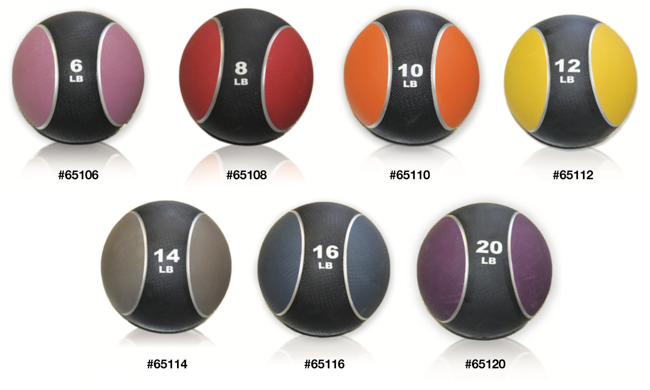 York Barbell Rubber Medicine Balls - 6 - 20 LBS