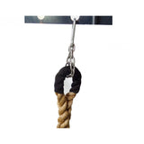 Manila climbing rope - hanging on a chain