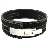 Men's leather lever belt