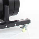 rolling Olympic bumper plate rack